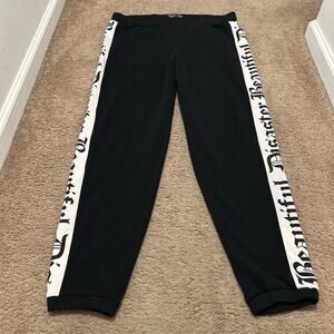 Beautiful Disaster Size XL Joggers Black Sweatpants